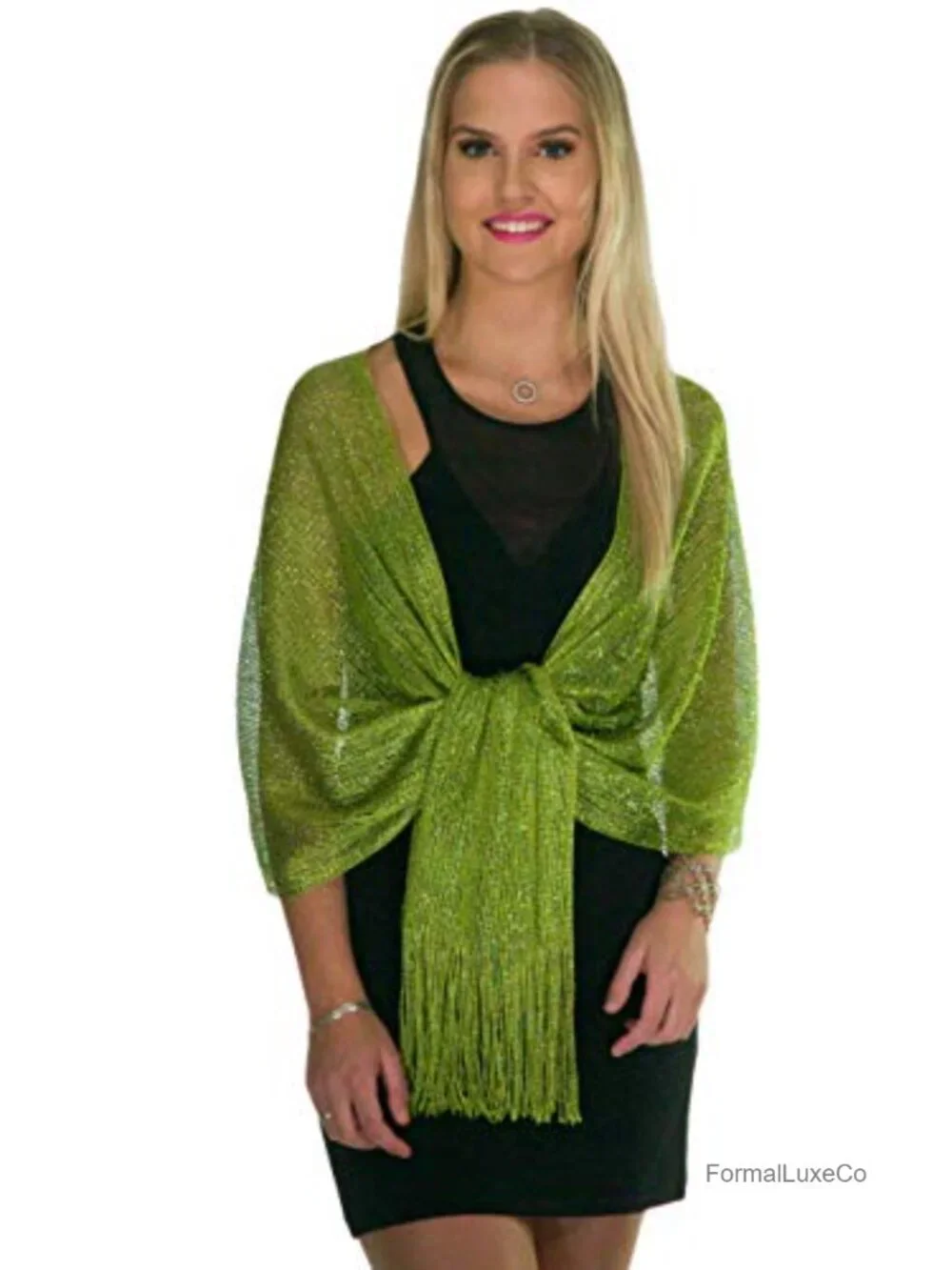 Metallic Glitter Shawl Wrap for Evening Dresses Party Wedding Accessory